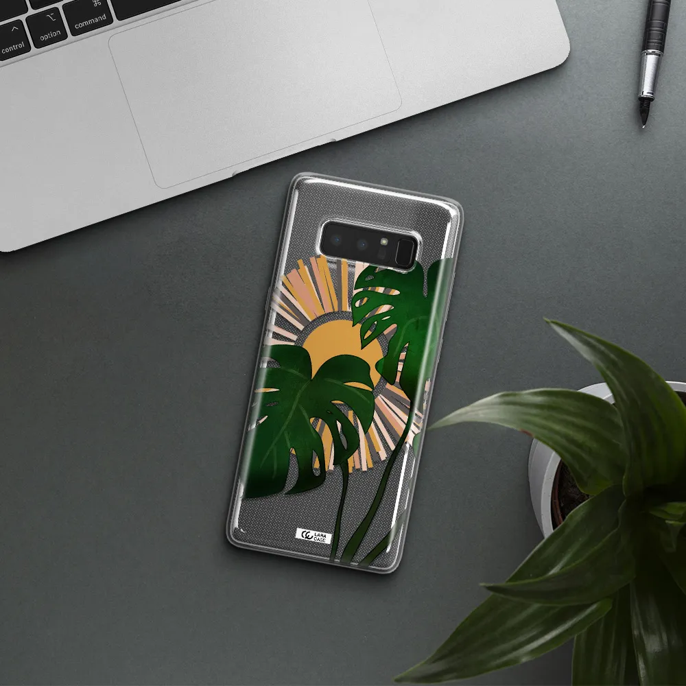 Monstera Leaf Samsung Note 8 Clear TPU Case