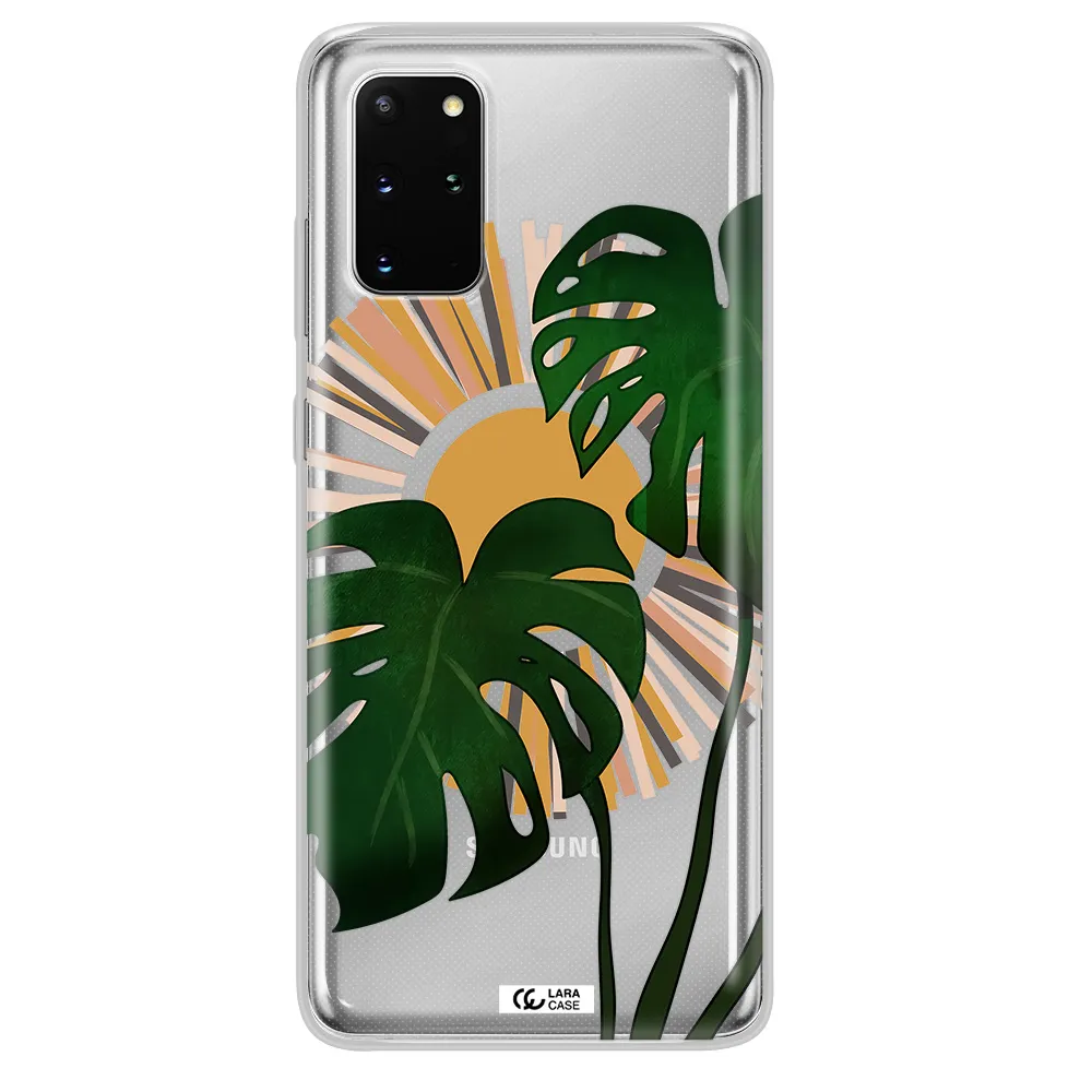 Monstera Leaf Samsung S 20 Plus Clear TPU Case