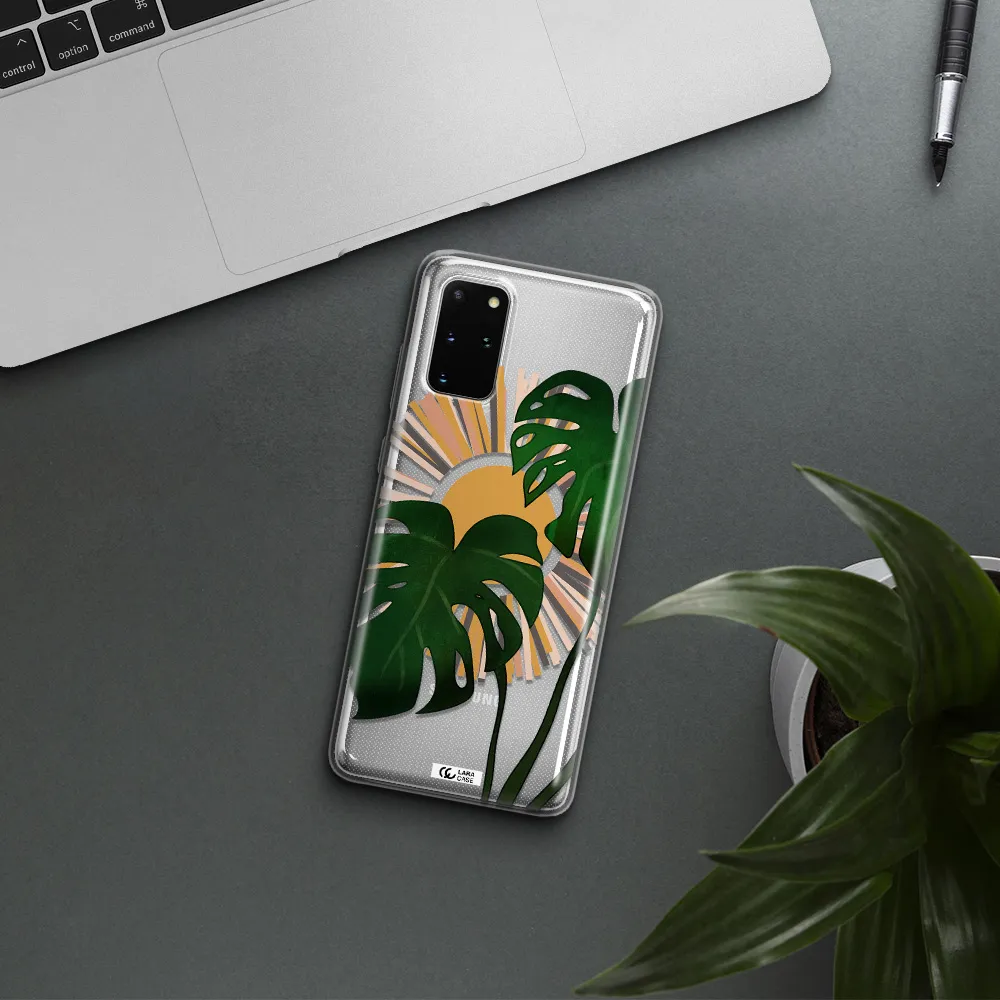 Monstera Leaf Samsung S 20 Plus Clear TPU Case