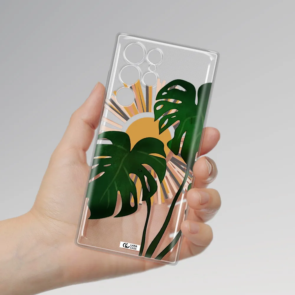 Monstera Leaf Samsung S 22 Ultra Clear TPU Case