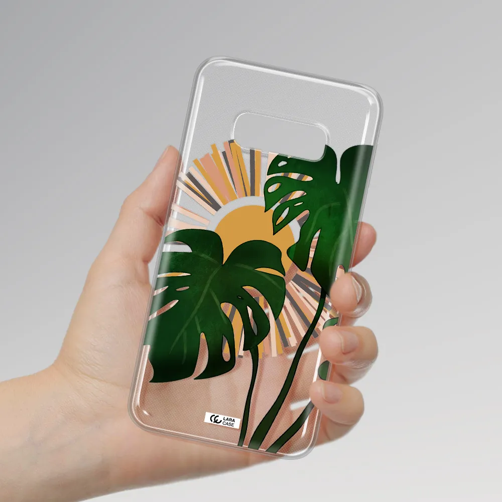 Monstera Leaf Samsung S10e Clear TPU Case