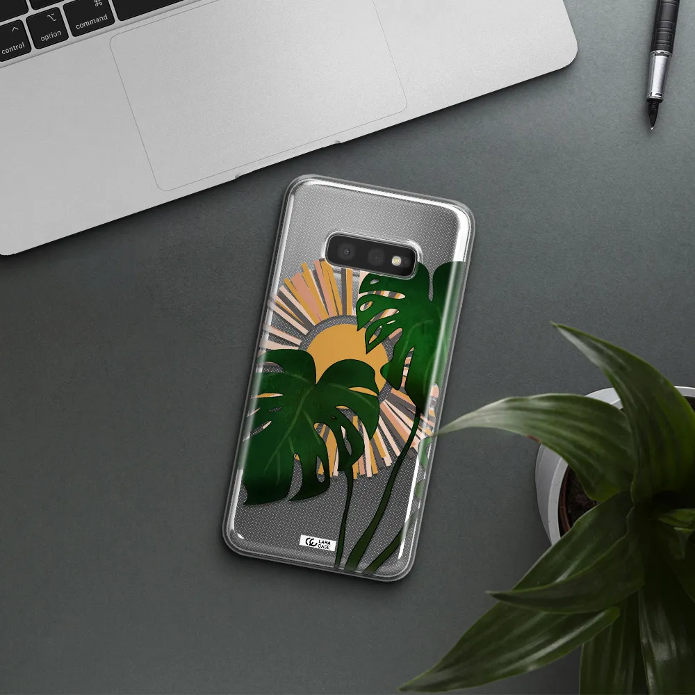 Monstera Leaf Samsung S10e Clear TPU Case