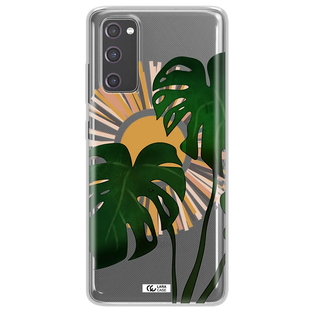 Monstera Leaf Samsung S20 Fe Clear TPU Case