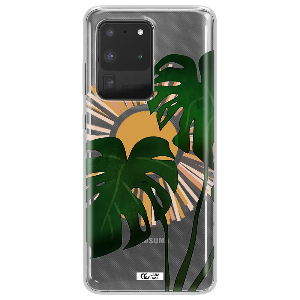 Monstera Leaf Samsung S20 Ultra Clear TPU Case