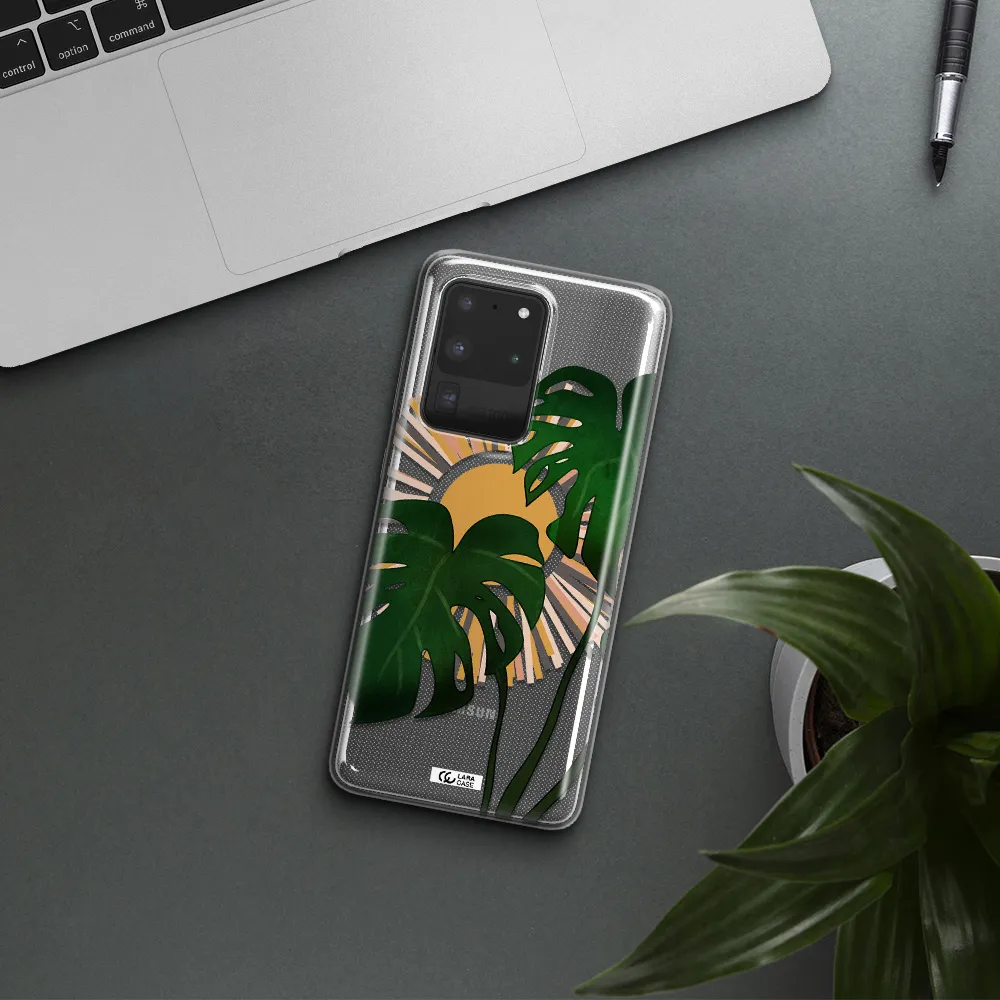 Monstera Leaf Samsung S20 Ultra Clear TPU Case