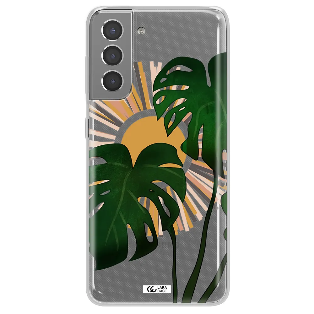 Monstera Leaf Samsung S21 Clear TPU Case