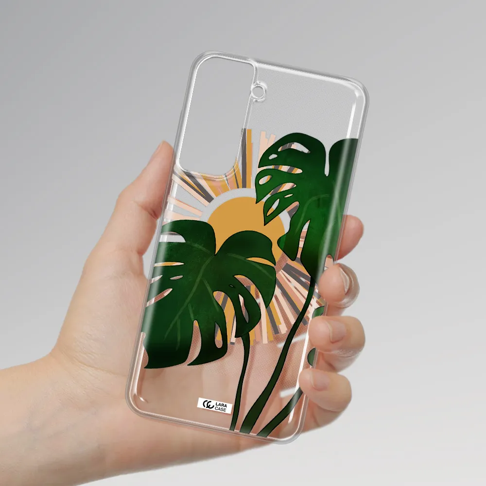 Monstera Leaf Samsung S21 Fe Clear Tpu Case