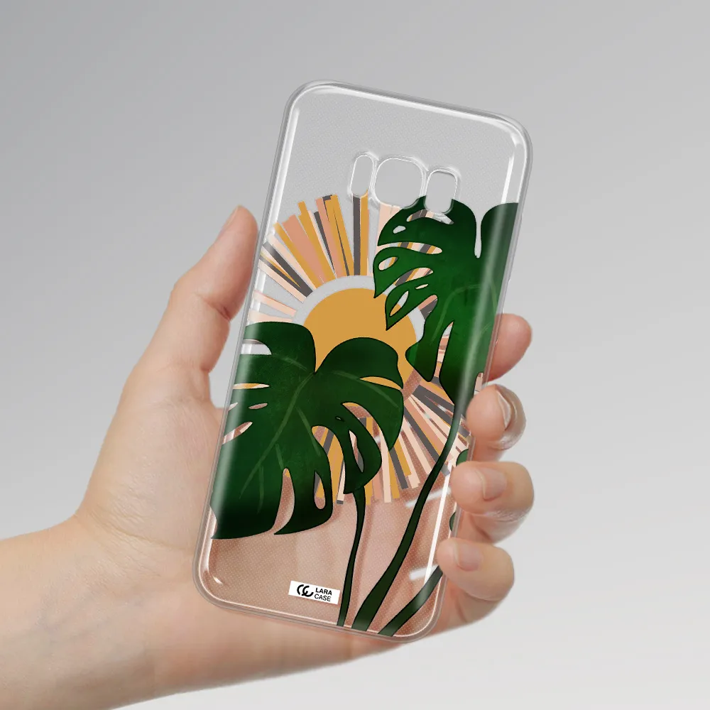 Monstera Leaf Samsung S8 Plus Clear TPU Case