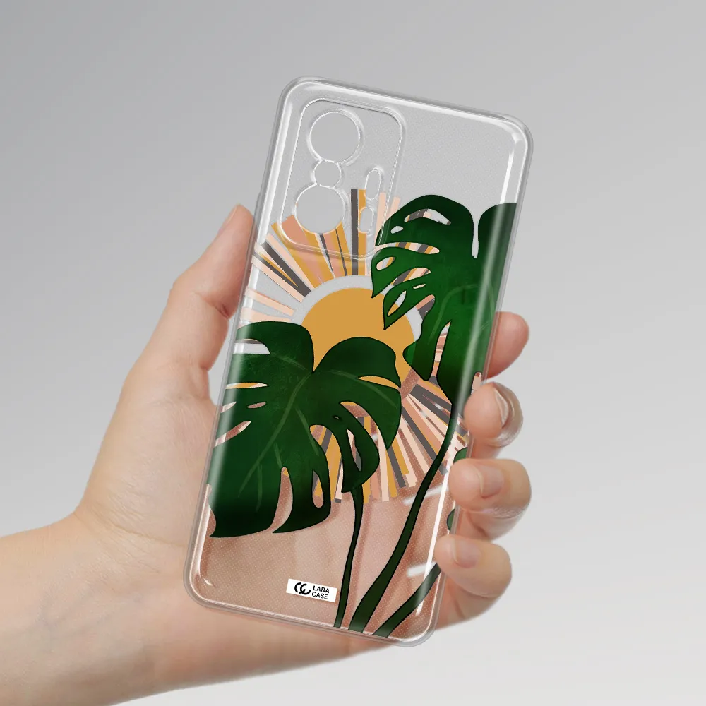 Monstera Leaf Xiaomi 11T Clear Tpu Case