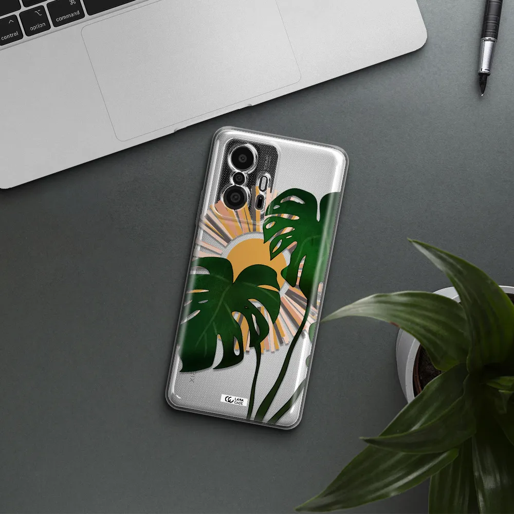 Monstera Leaf Xiaomi 11T Pro Clear Tpu Case