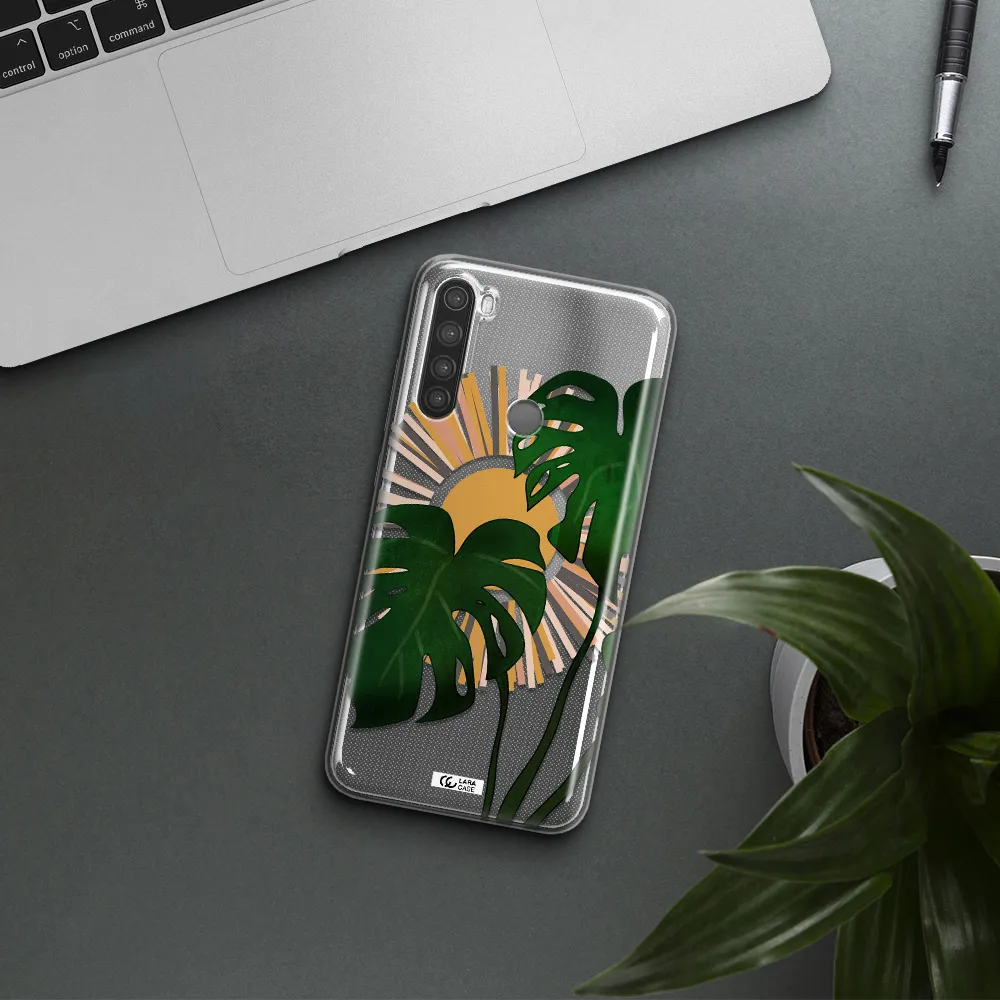 Monstera Leaf Xiaomi Note 8 Clear TPU Case