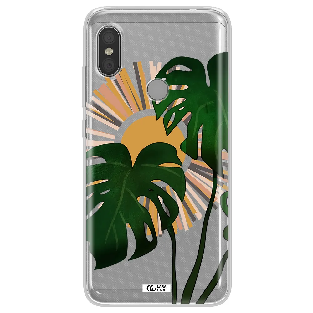 Monstera Leaf Xiaomi Redmi Note 6 Pro Clear TPU Case