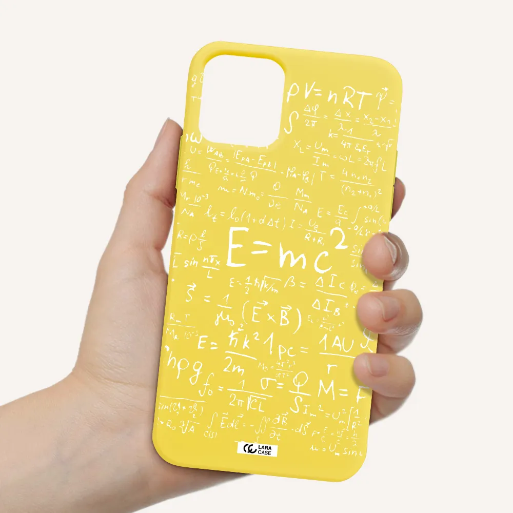 Physics Blackboard Apple iPhone 11 pro Silicone canary yellow Case