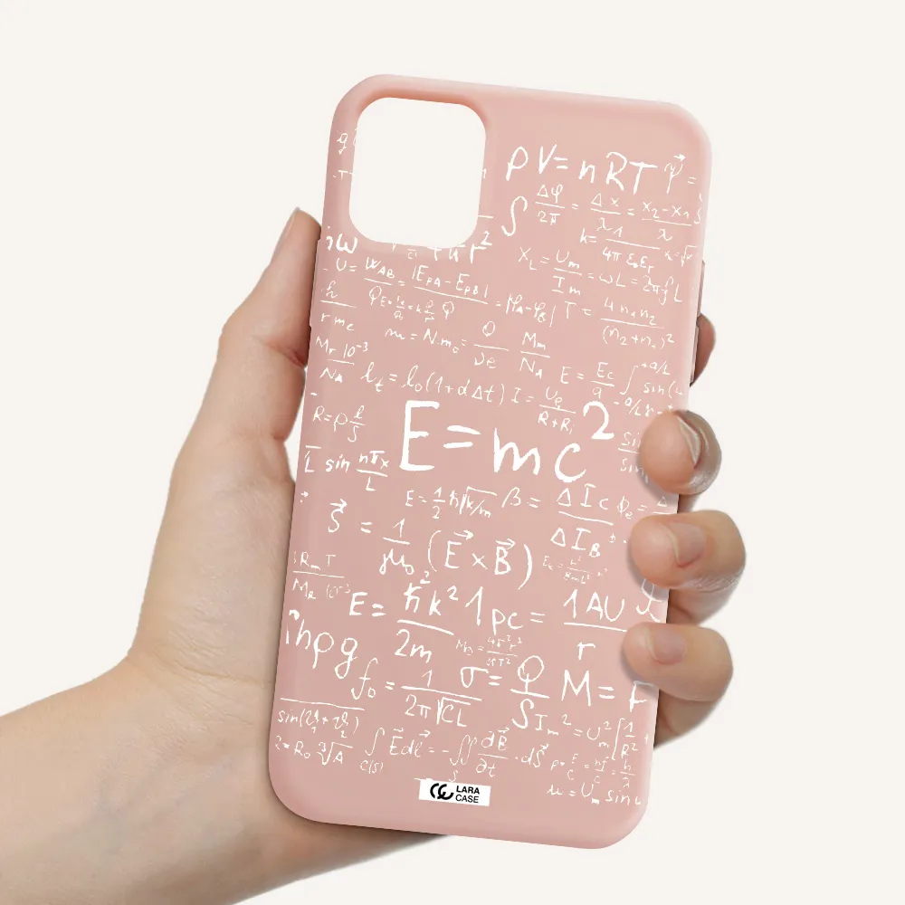 Physics Blackboard Apple iPhone 11 Silicone pastel pink Case