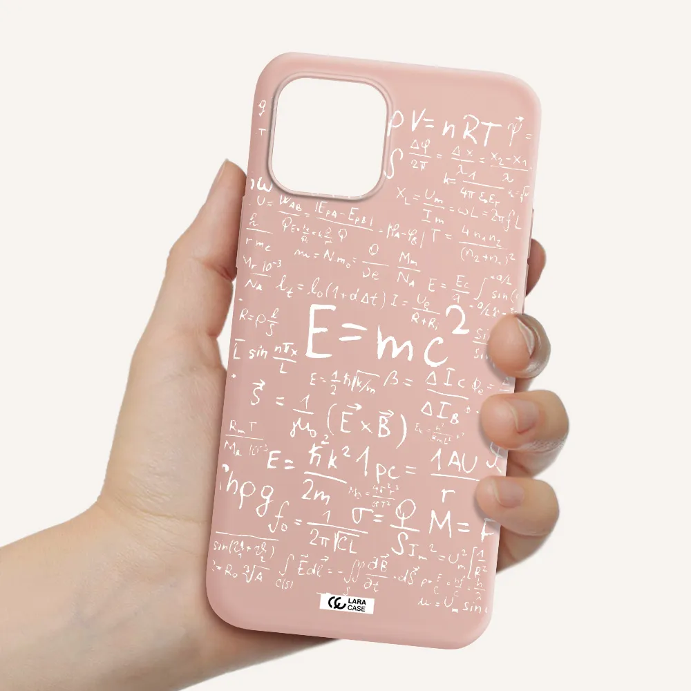 Physics Blackboard Apple iPhone 12 mini Silicone pastel pink Case