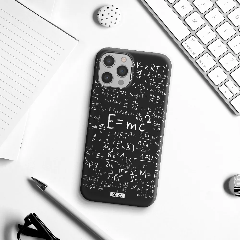 Physics Blackboard Apple iPhone 12 pro Silicone black Case