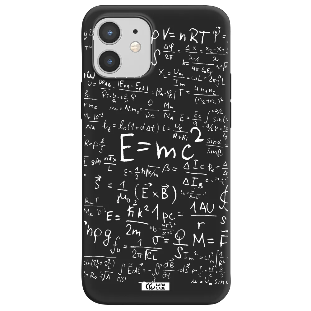 Physics Blackboard Apple iPhone 12 Silicone black Case