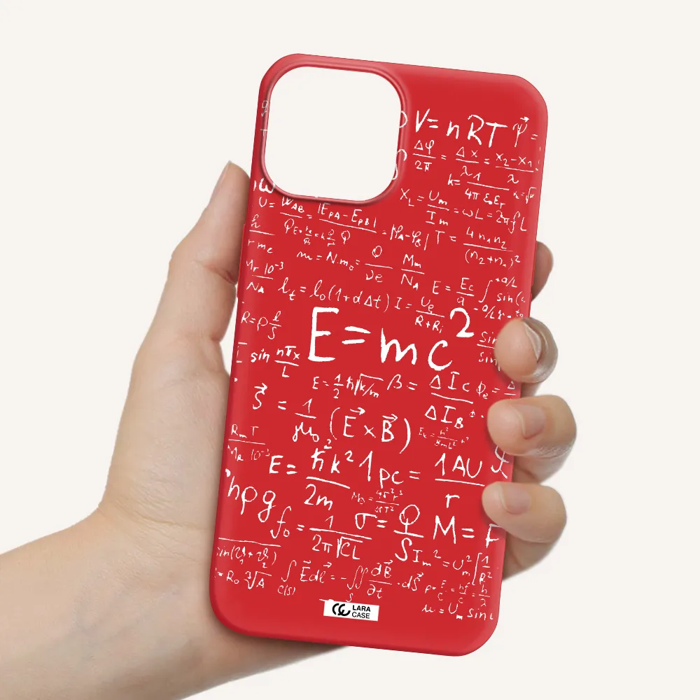 Physics Blackboard Apple iPhone 13 mini Silicone Imperial Red Case