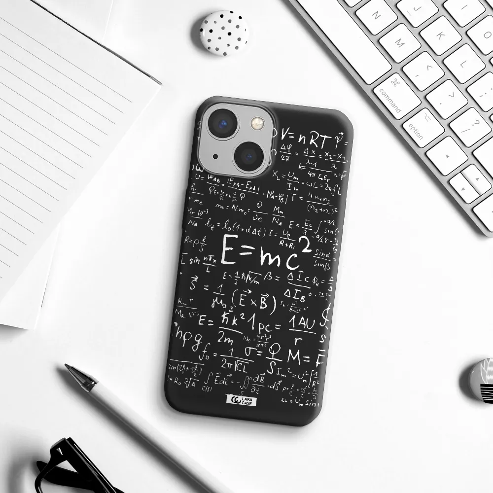 Physics Blackboard Apple iPhone 13 Silicone black Case