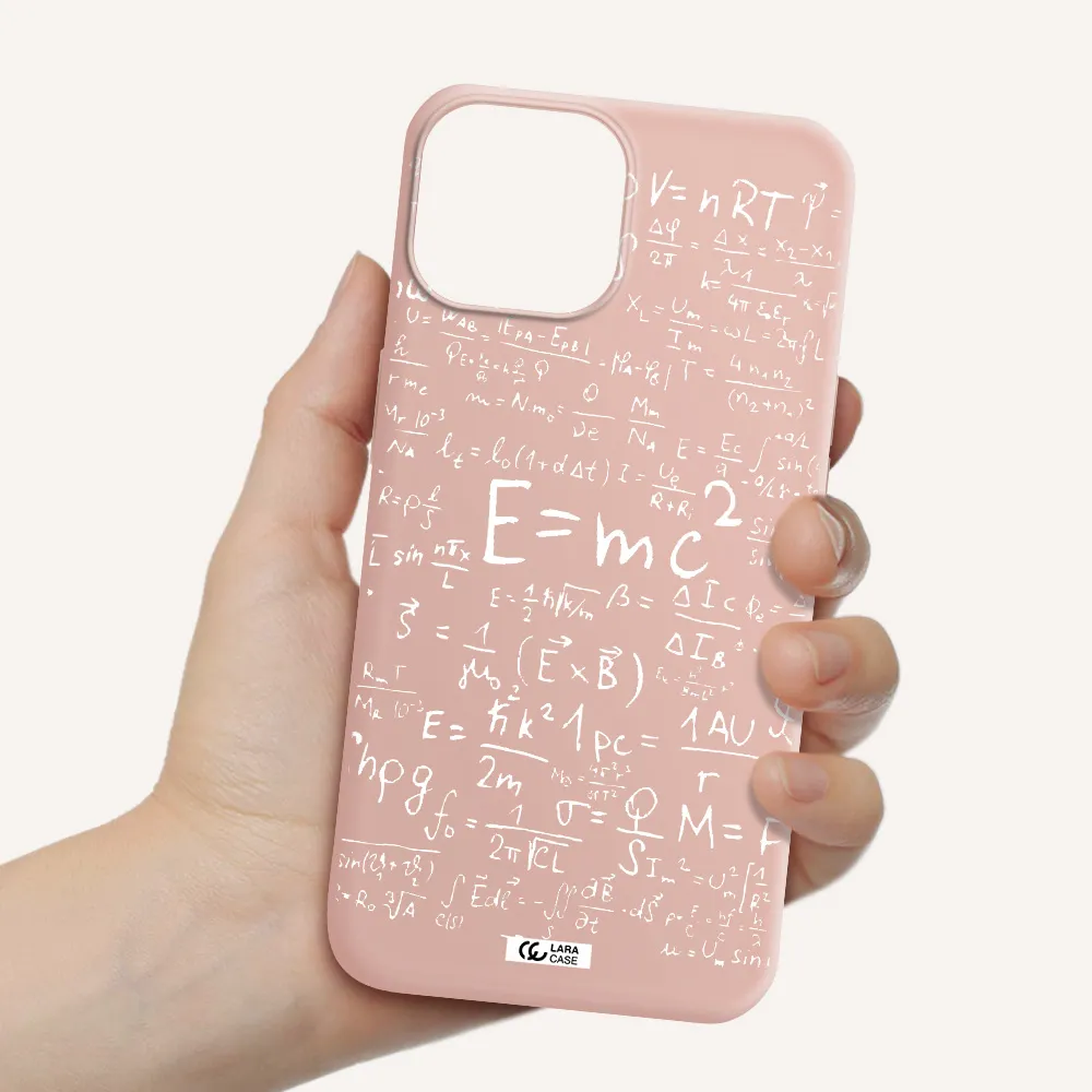 Physics Blackboard Apple iPhone 13 Silicone pastel pink Case