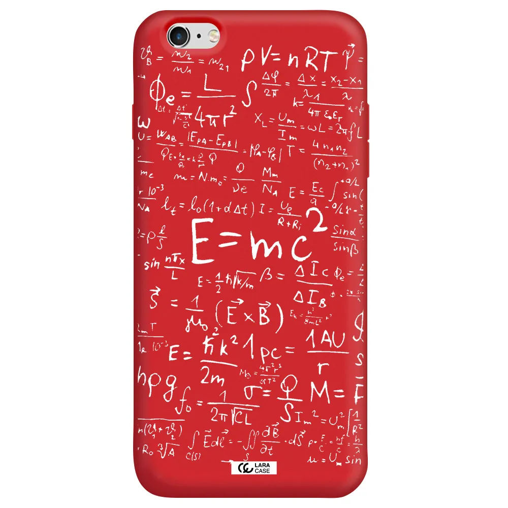 Physics Blackboard Apple iPhone 6 plus Silicone Imperial Red Case