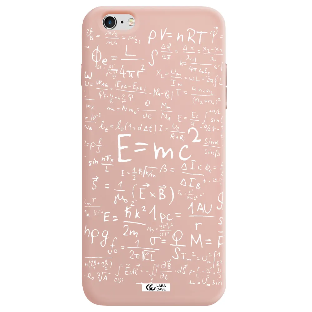 Physics Blackboard Apple iPhone 6 plus Silicone pastel pink Case