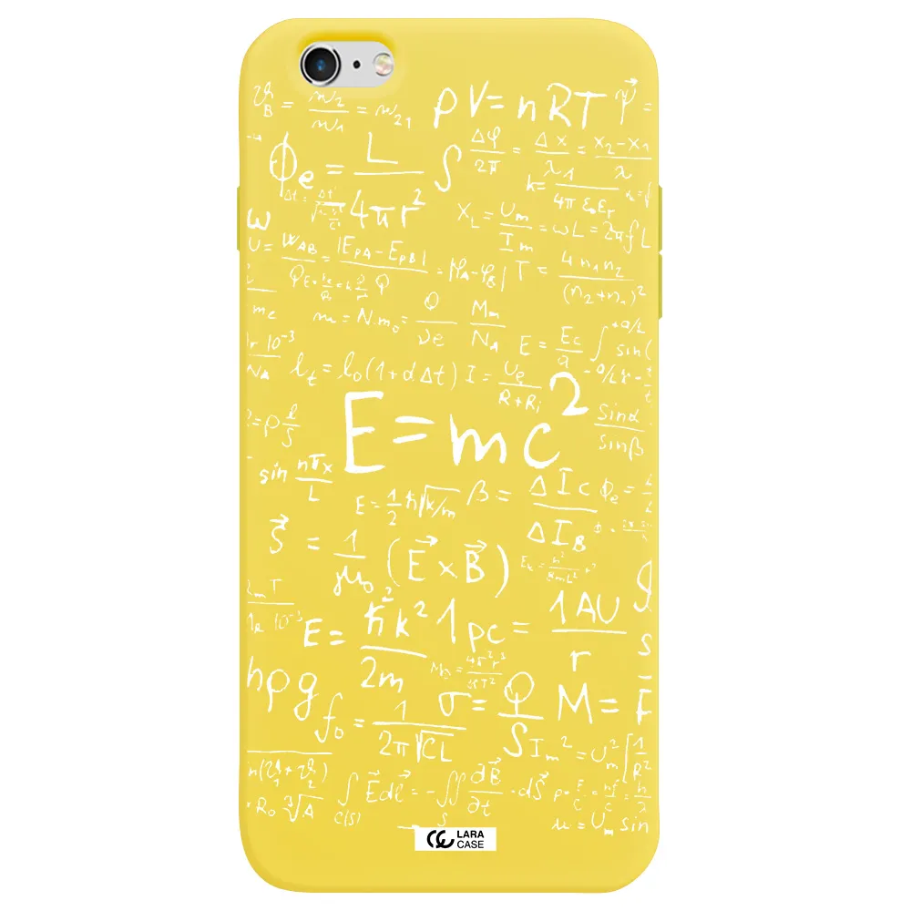Physics Blackboard Apple iPhone 6 s plus Silicone canary yellow Case