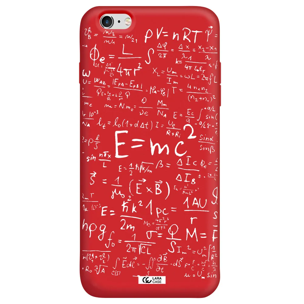 Physics Blackboard Apple iPhone 6 s plus Silicone Imperial Red Case