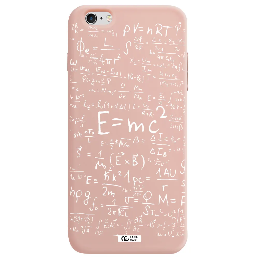 Physics Blackboard Apple iPhone 6 s plus Silicone pastel pink Case