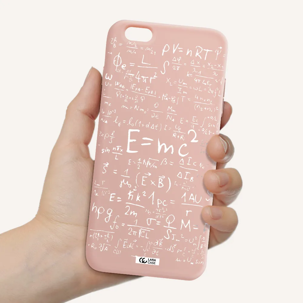 Physics Blackboard Apple iPhone 6 s plus Silicone pastel pink Case