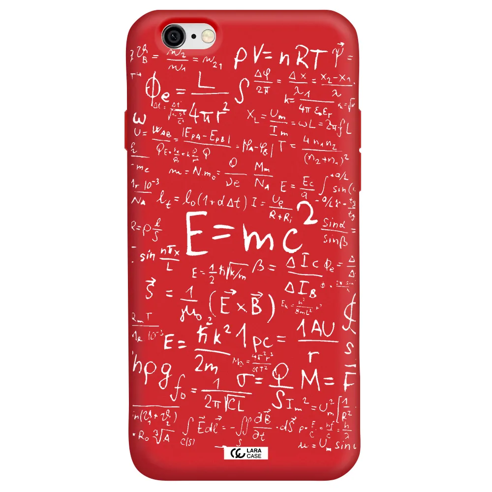 Physics Blackboard Apple iPhone 6 Silicone Imperial Red Case