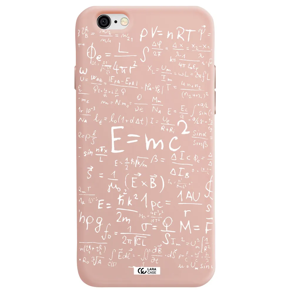 Physics Blackboard Apple iPhone 6 Silicone pastel pink Case