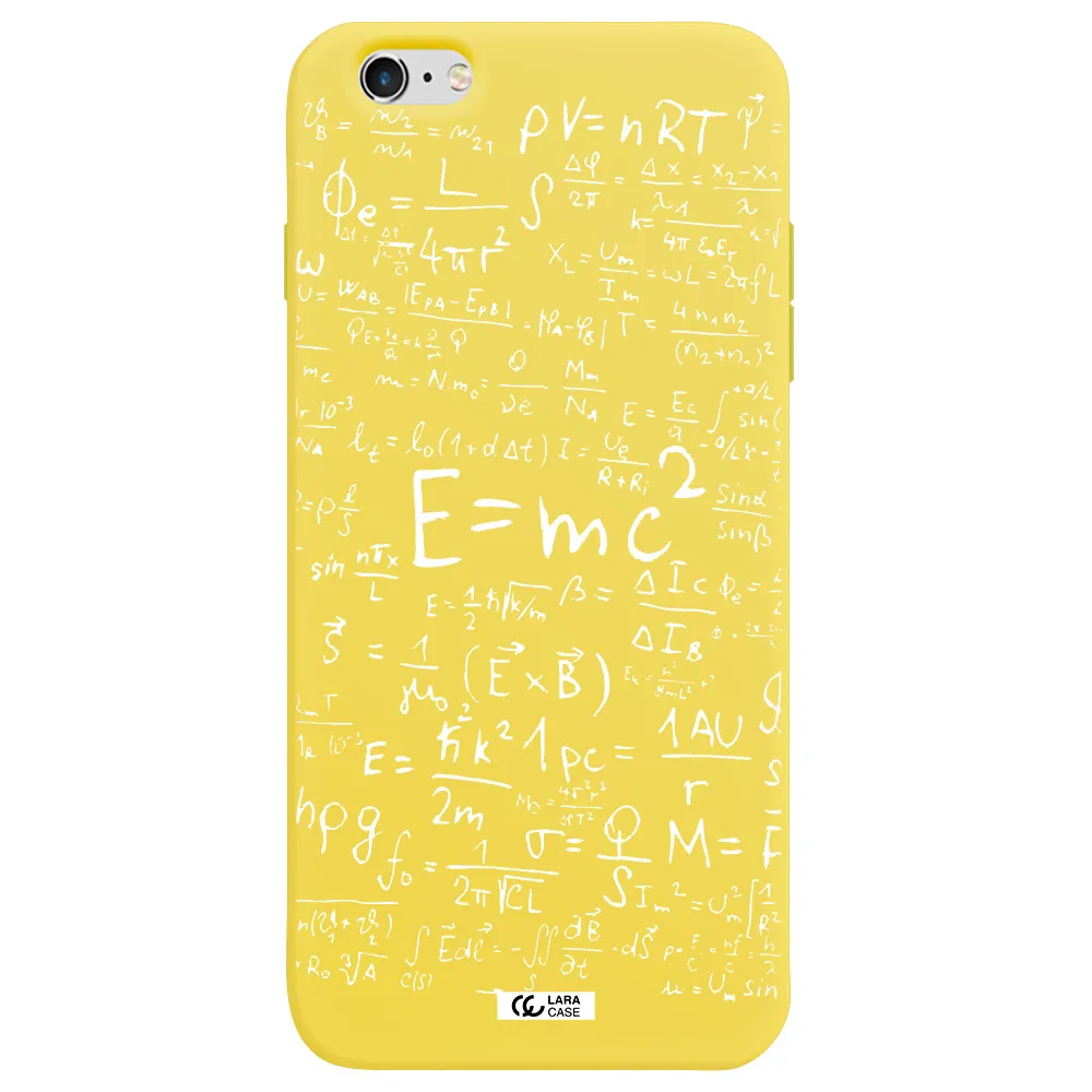 Physics Blackboard Apple iPhone 6S Silicone canary yellow Case