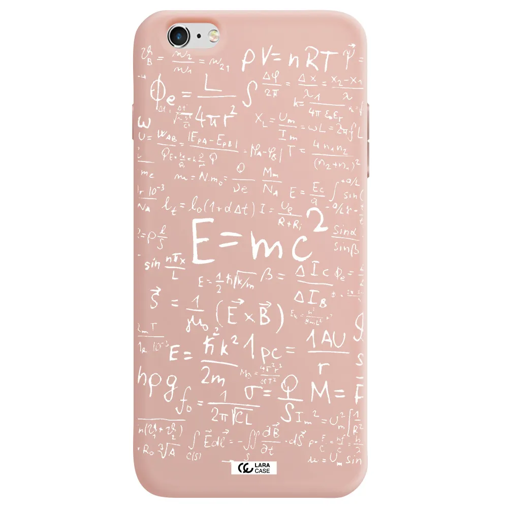 Physics Blackboard Apple iPhone 6S Silicone pastel pink Case
