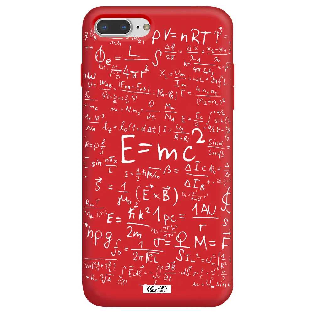 Physics Blackboard Apple iPhone 7 plus Silicone Imperial Red Case