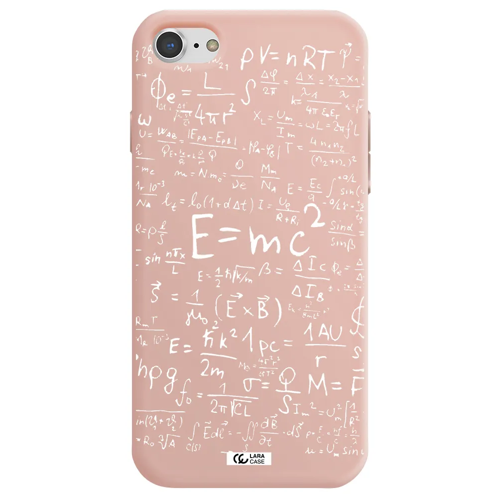 Physics Blackboard Apple iPhone 7 Silicone pastel pink Case