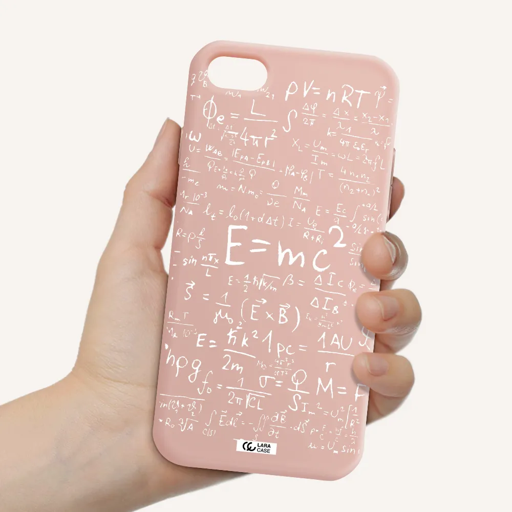 Physics Blackboard Apple iPhone 8 Silicone pastel pink Case