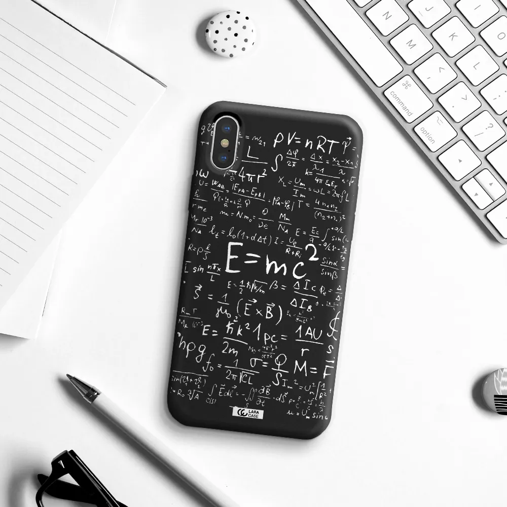 Physics Blackboard Apple iPhone X Silicone black Case