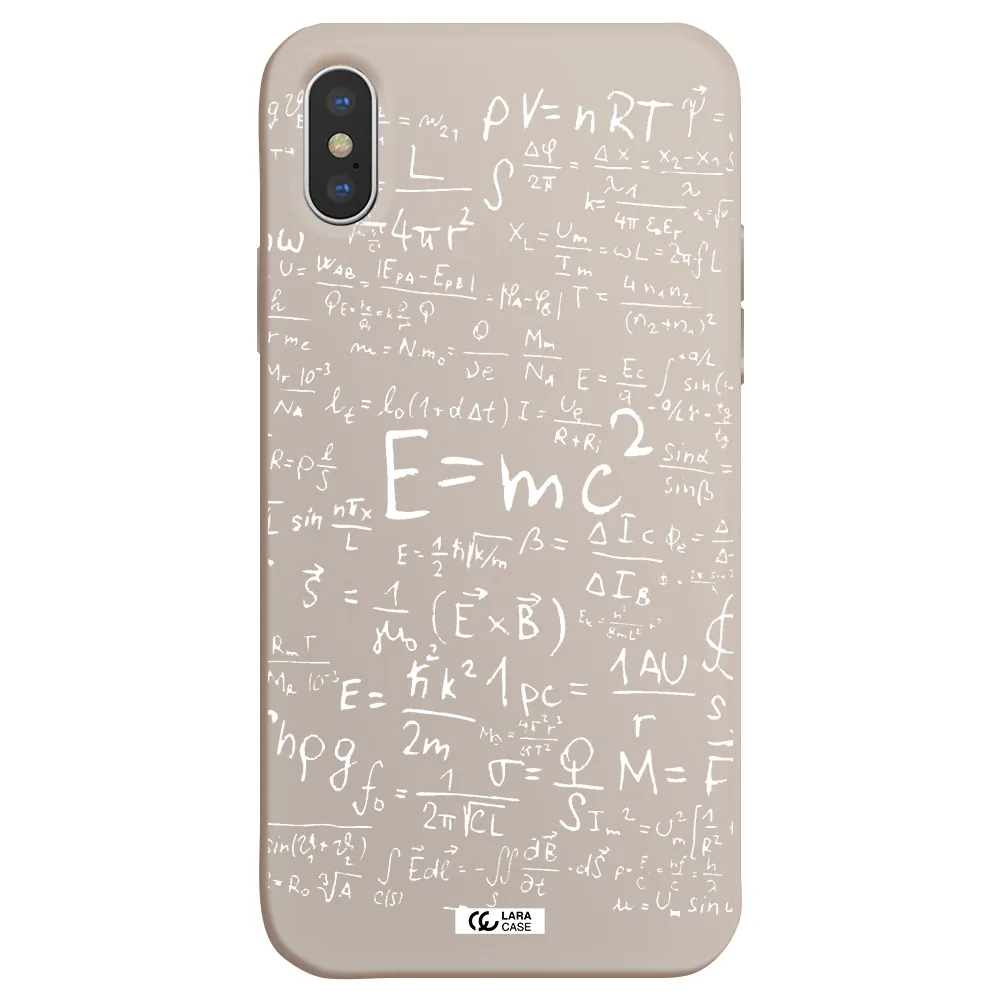 Physics Blackboard Apple iPhone X Silicone Stone Case