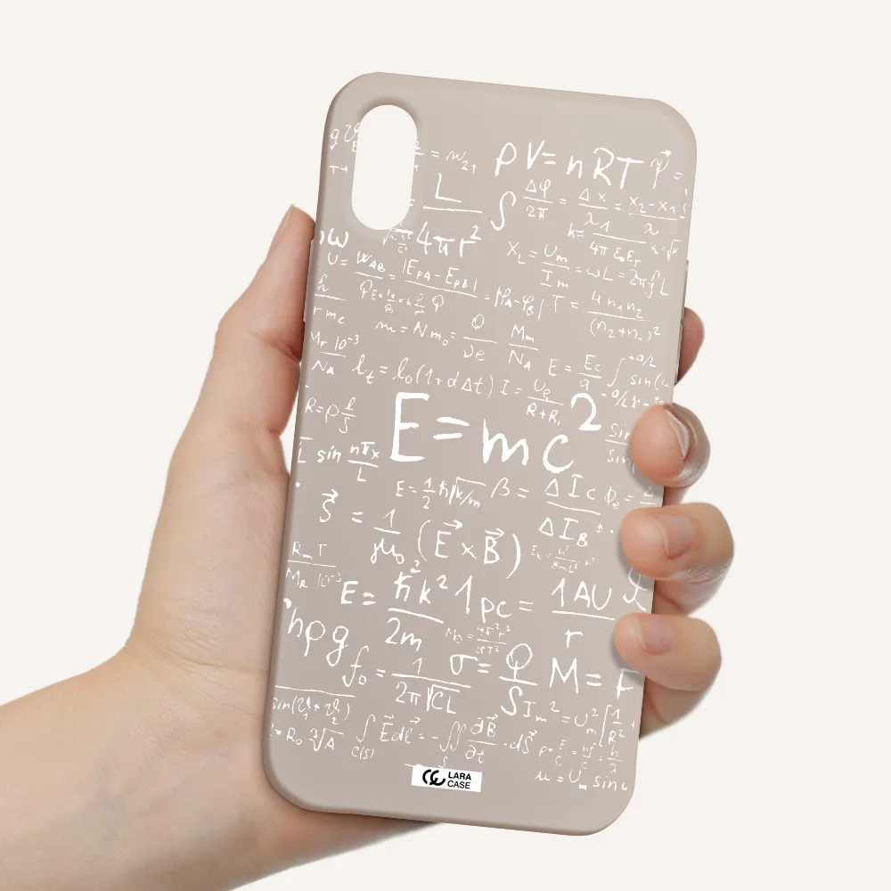 Physics Blackboard Apple iPhone X Silicone Stone Case