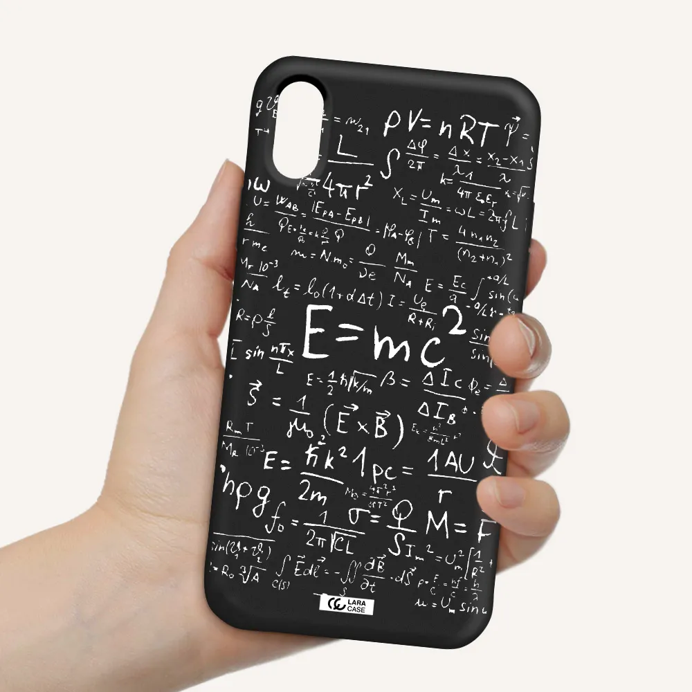 Physics Blackboard Apple iPhone XS Silicone black Case