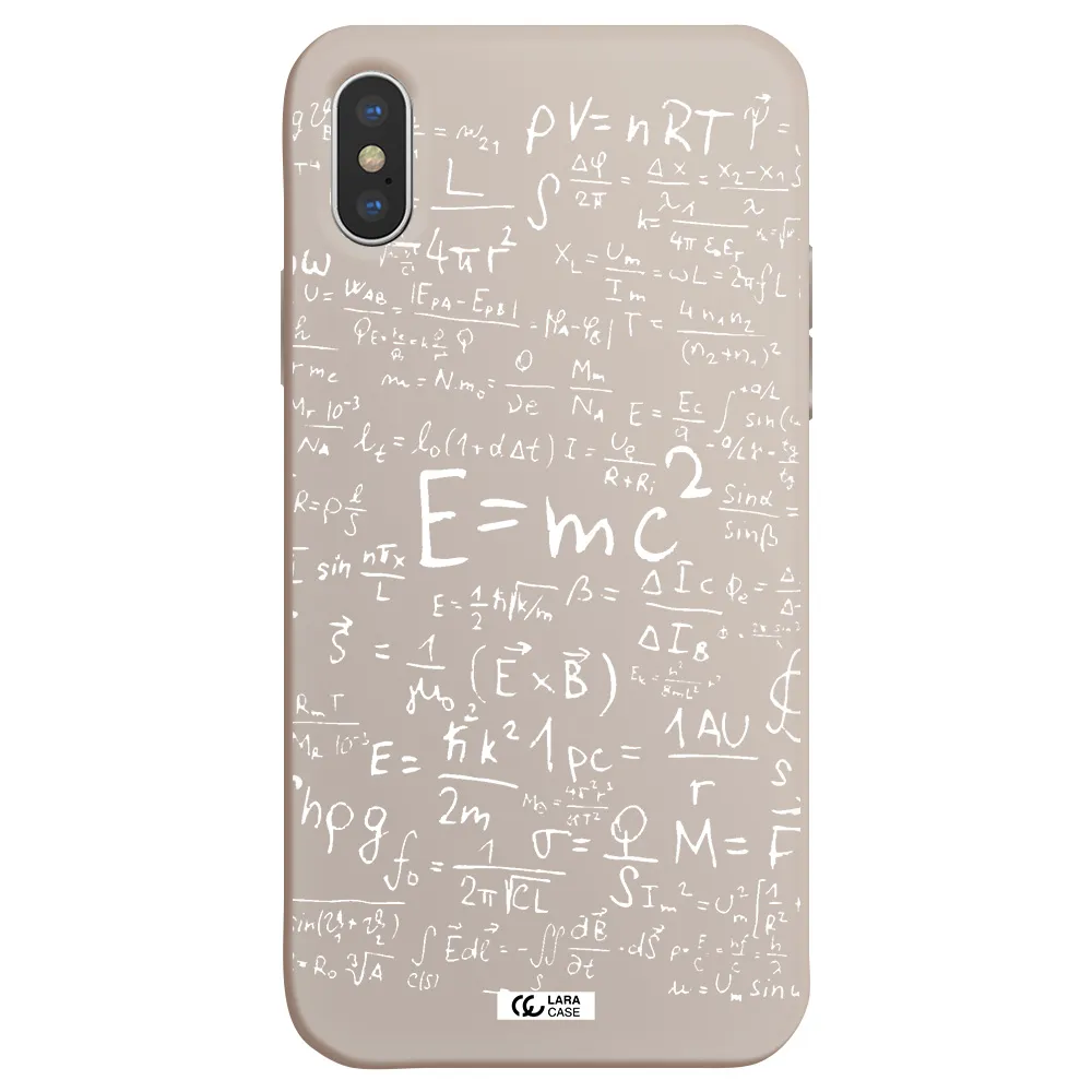 Physics Blackboard Apple iPhone XS Silicone Stone Case