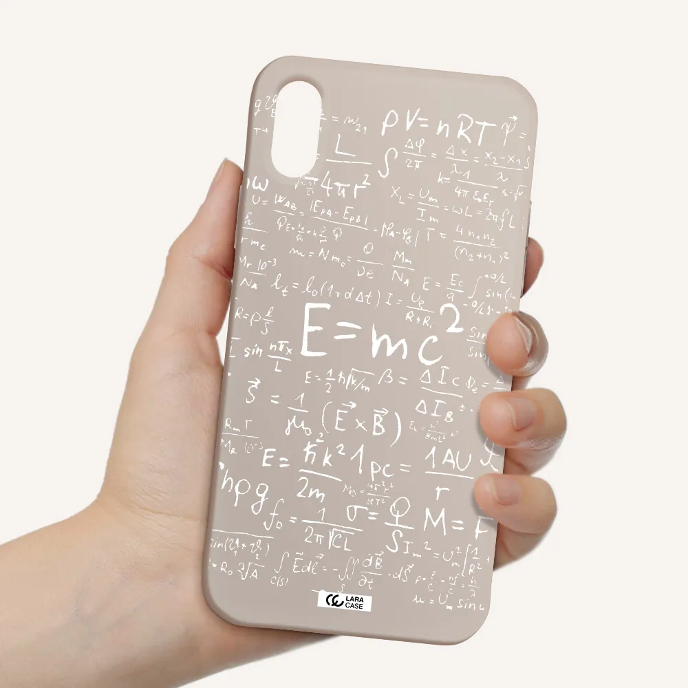 Physics Blackboard Apple iPhone XS Silicone Stone Case