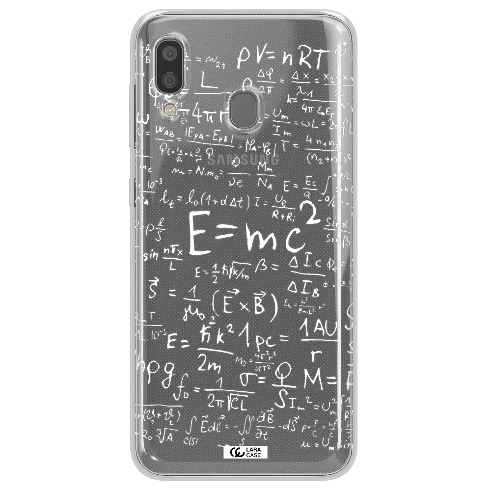 Physics Blackboard Samsung A20 Clear TPU Case