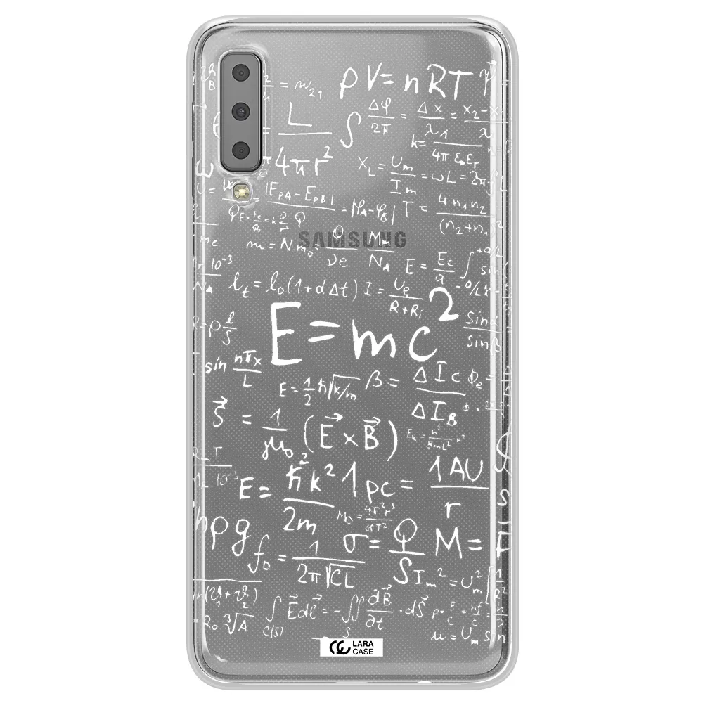 Physics Blackboard Samsung A7 2018 Clear TPU Case