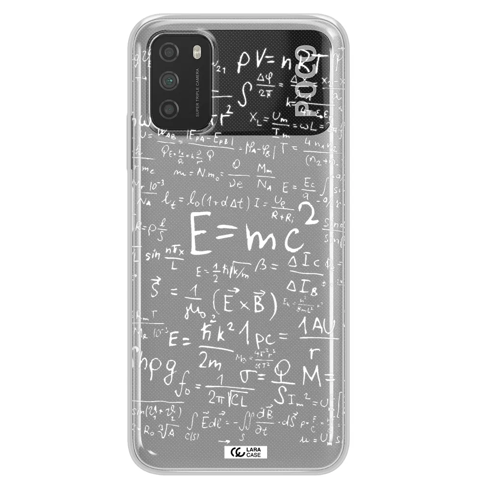 Physics Blackboard Xiaomi Poco M3 Clear TPU Case