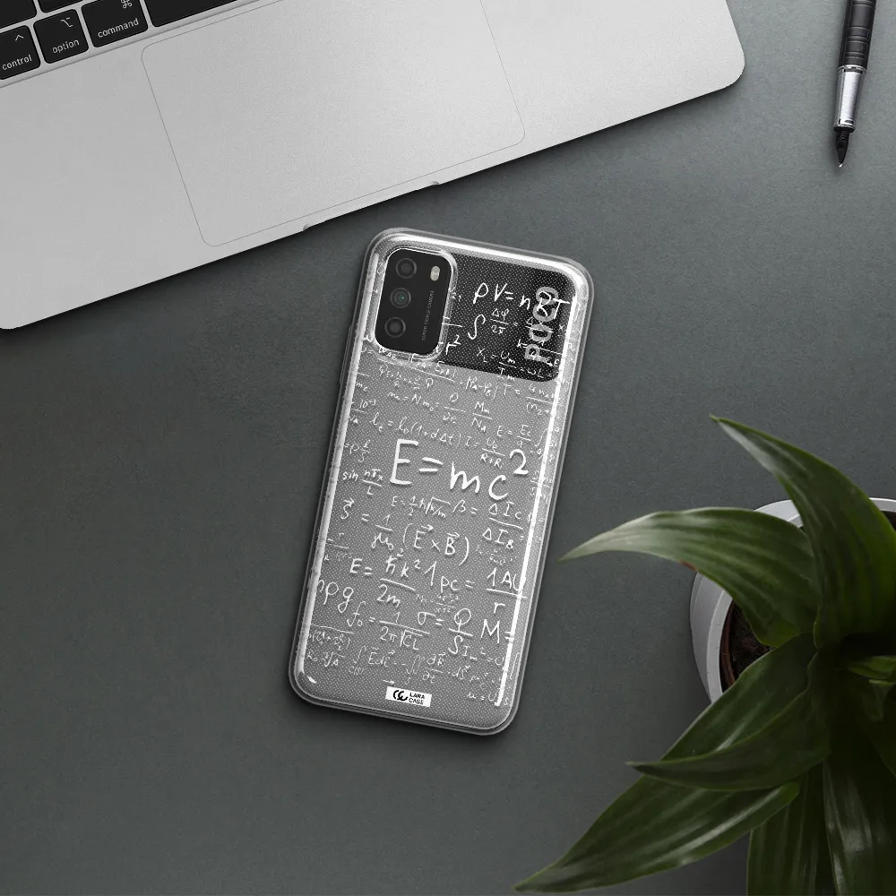 Physics Blackboard Xiaomi Poco M3 Clear TPU Case