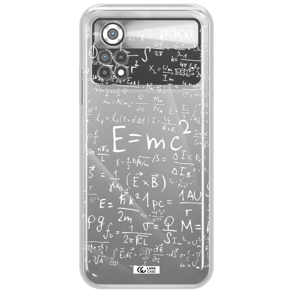 Physics Blackboard Xiaomi Poco X4 Pro Clear TPU Case