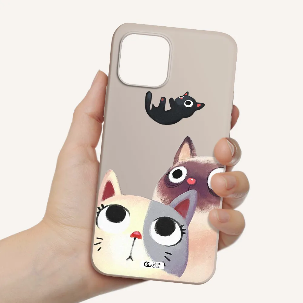 Abstract Grey Flowers Apple iPhone 12 mini Silicone Stone Case