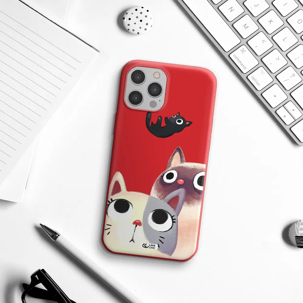 Abstract Grey Flowers Apple iPhone 12 pro max Silicone Imperial Red Case